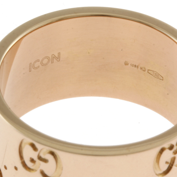 Gucci Icon Wide Ring No 9.5 18k K18 Pink Gold - Picture 5 of 7